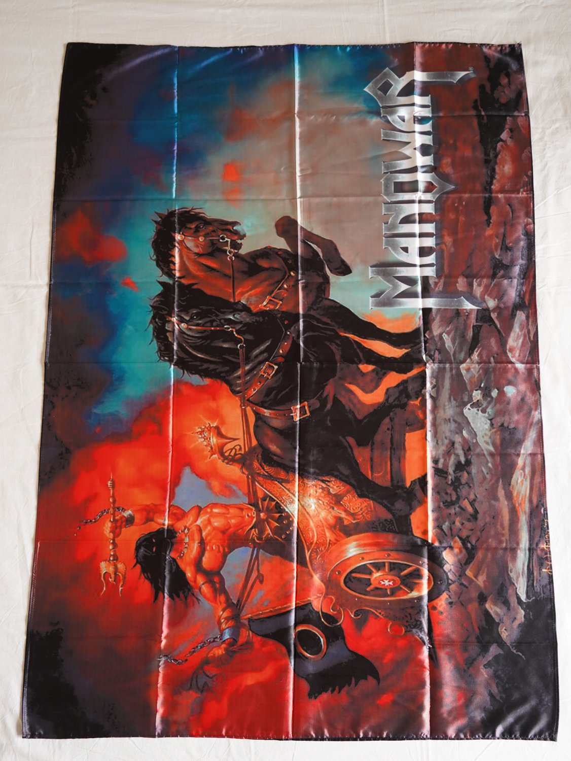 MANOWAR - Greatest hits FLAG Heavy METAL cloth poster Warriors of the world