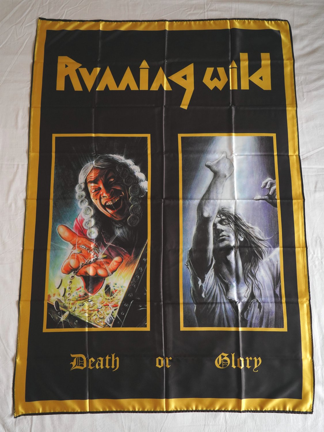 RUNNING WILD - Death or glory FLAG cloth POSTER Banner Heavy Power METAL