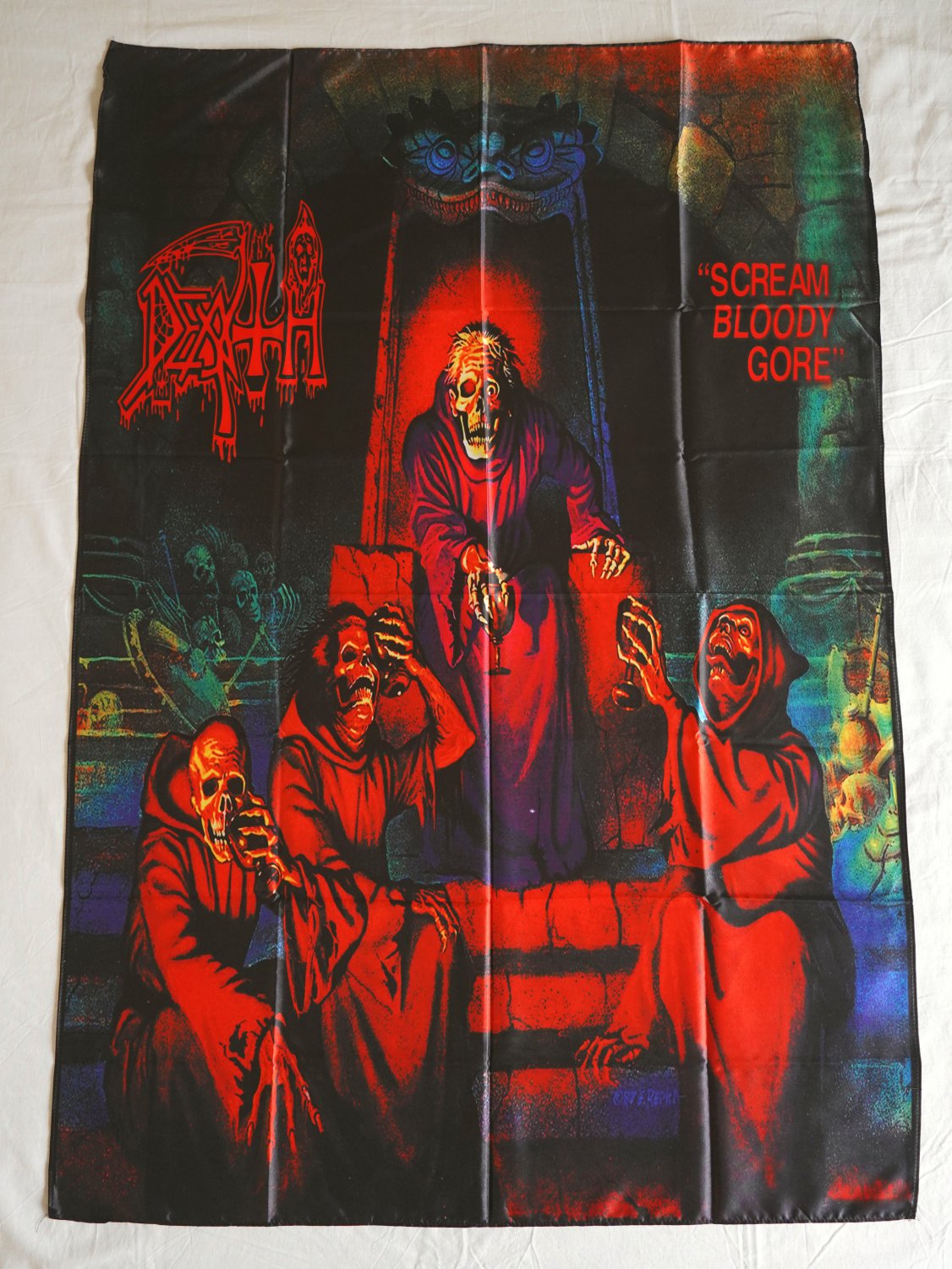 DEATH - Scream bloody gore FLAG cloth Poster Banner Death METAL Chuck Schuldiner