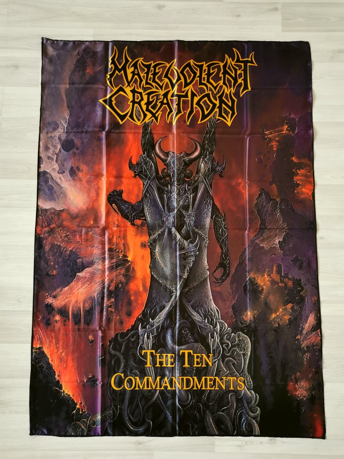 MALEVOLENT CREATION - The ten commandments FLAG cloth POSTER Banner Death METAL