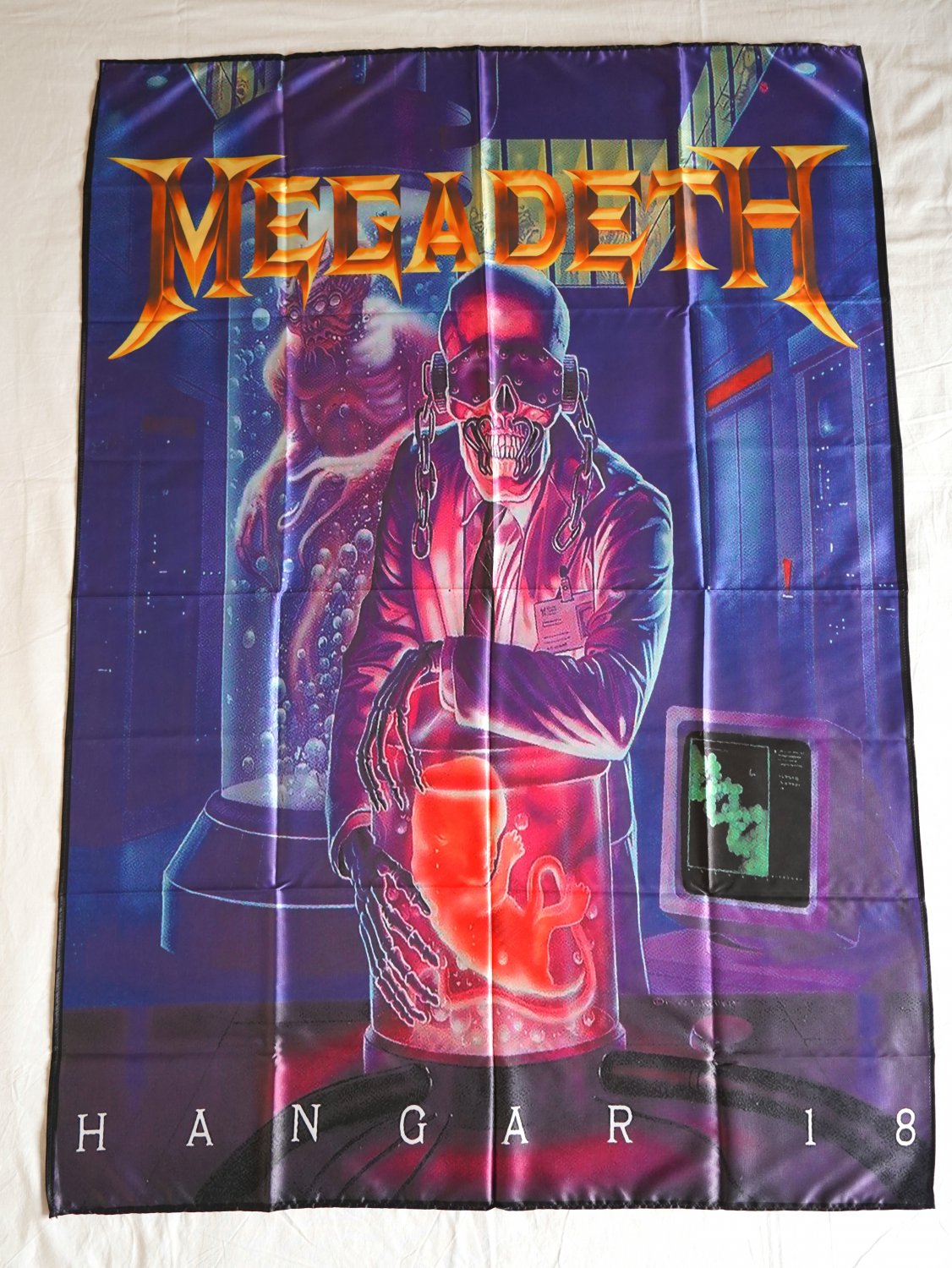 MEGADETH - Hangar 18 FLAG cloth POSTER Banner Thrash METAL Dave Mustaine