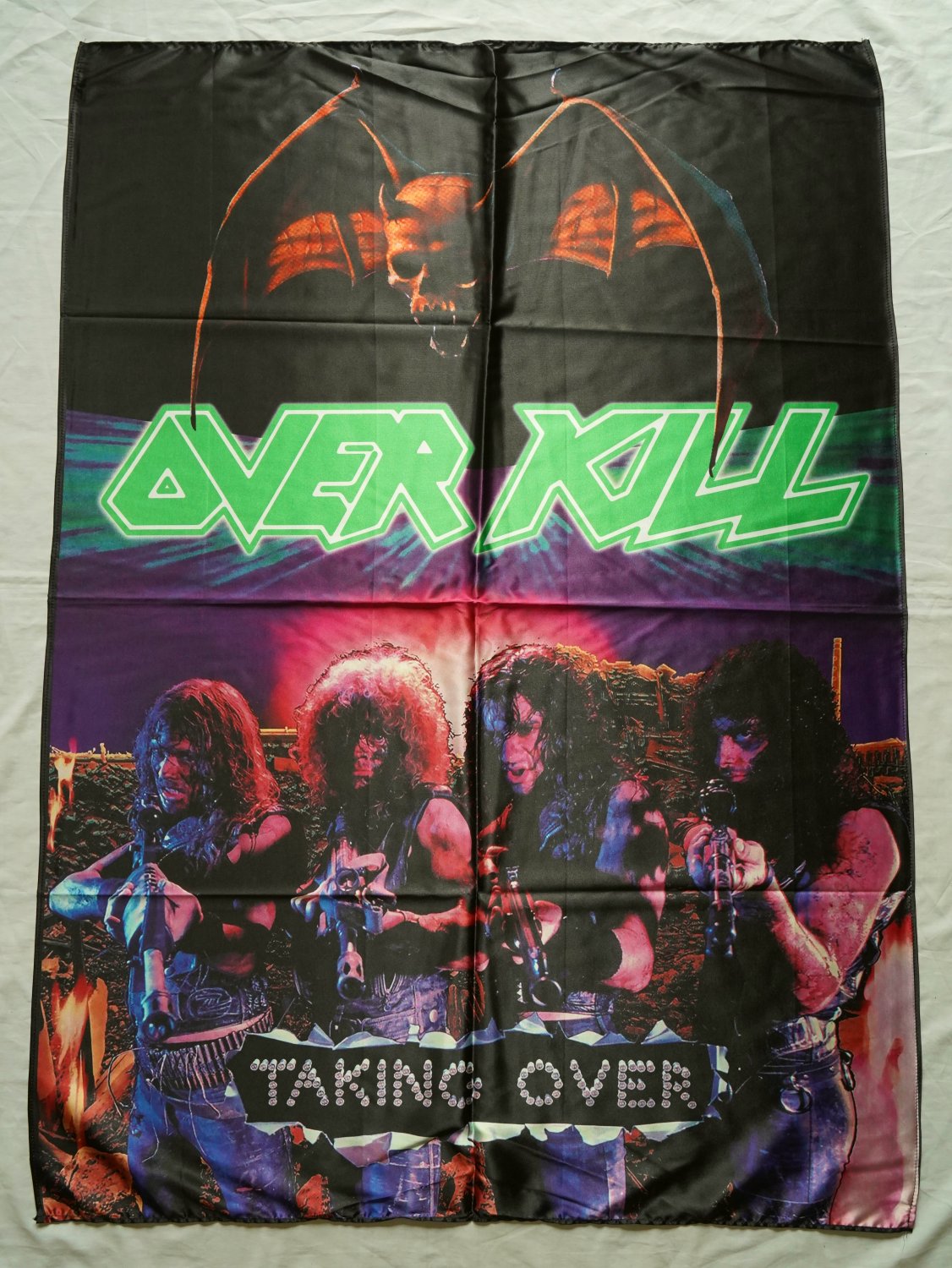 OVERKILL - Taking over tour FLAG cloth POSTER Banner Thrash Speed METAL Slayer