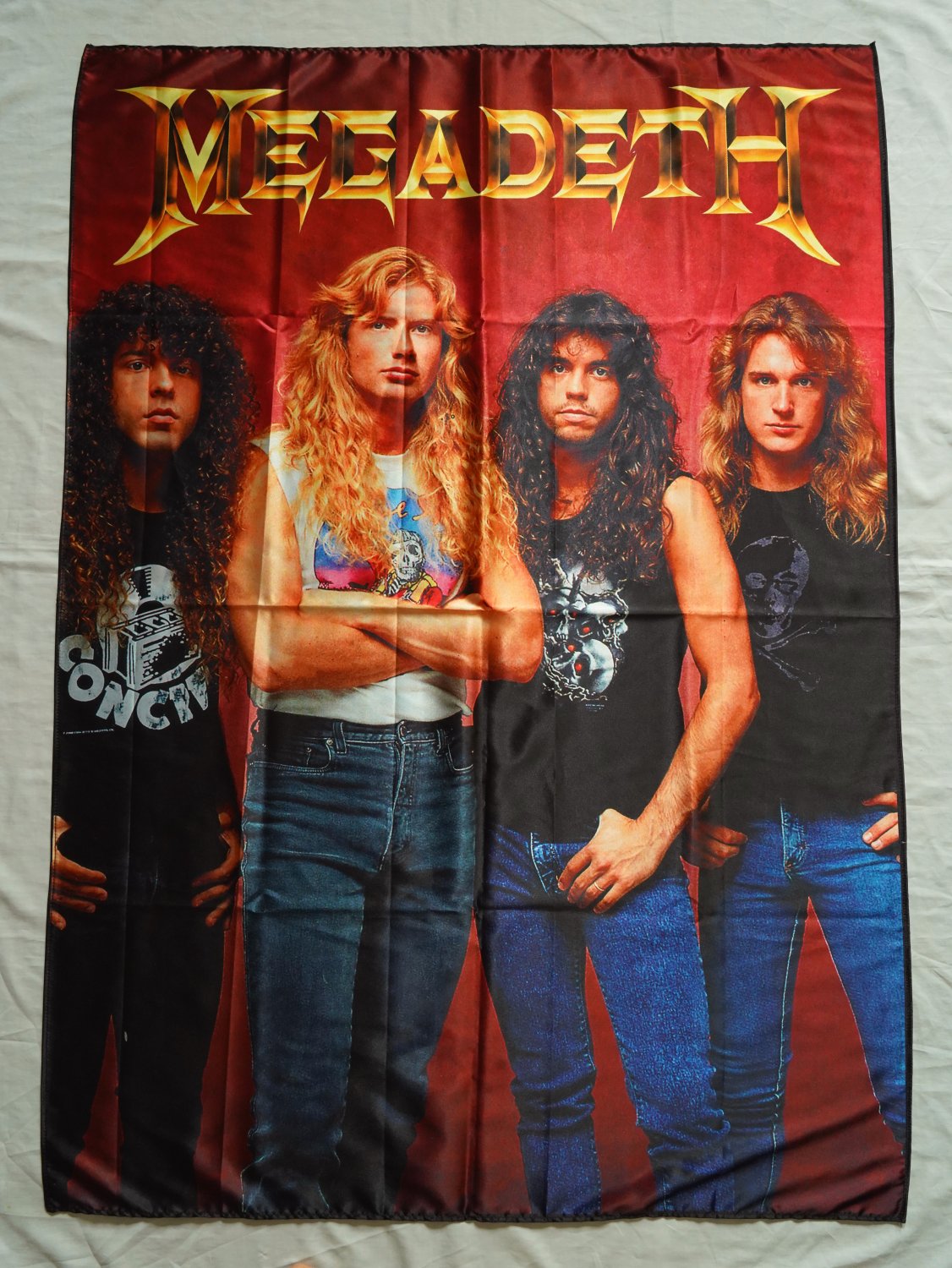 MEGADETH - Band photo FLAG cloth POSTER Banner Thrash METAL Dave Mustaine