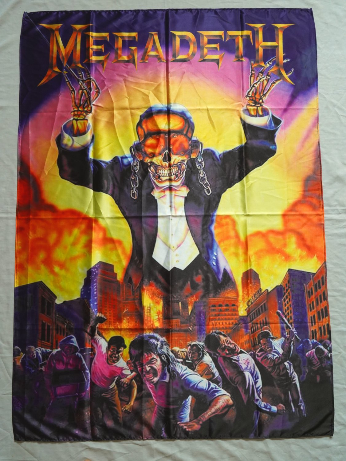 MEGADETH - Symphony of destruction FLAG Thrash METAL cloth poster Dave Mustaine
