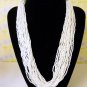 White Glass Seed Bead Vintage Bracelet and Necklace Set - Fine Fashion - Jewelry