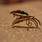 Delicate 12k gold filled Leaf Pin with Freshwater pearl vintage Brooch
