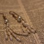 Vintage Freshwater Pearl Dangle Earrings multiple strands pierced