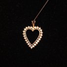 Vintage Rhinestone Heart Pendant for Necklace