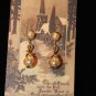 Vintage Pearl Drop Earrings 12kt Gold Filled Screw on signed H.G.