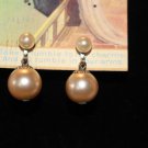 Vintage Ivory Faux Pearl Screw Back Earrings may have been worn for Wedding