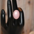 Large Pink Oval Focal Bead Handmade Large Statement Ring