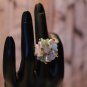 Pretty pastel Pink an Baby Blue Faux Pearl Huge Handmade Statement Ring