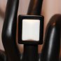 Black and White Large Dimentional Rectangular Handmade Statement Ring Modern