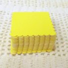 25 Die Cut Scalloped Squares in Big Bird Yellow Heavy Cardstock Scrap Booking