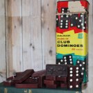 Vintage Walnut Colored Wooden Dominoes for Crafting or Jewelry Making Vintage