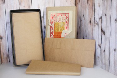 Box of 20 Calligraphy Paper and Envelopes Kraft paper