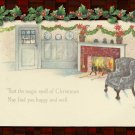 Handmade Christmas Cards 5 ct, Holiday Hearth w/ Holly Leaves & Berries, Magic Spell of Christmas