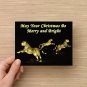 Handmade Christmas Cards Set of 5, Cheetah Family Night May Your Christmas be Merry and Bright