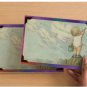 Handmade Note Cards Set of 5, Bare Bottomed Baby Painting the Clouds "Good Luck" Tie-dye Colors