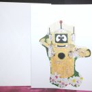Handmade Children's Greeting Card Yo Gabba Gabba Plex Robot Blank
