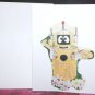 Handmade Children's Greeting Card Yo Gabba Gabba Plex Robot Blank