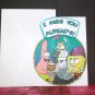 Handmade Children's Greeting Card Nickelodeon SpongeBob Sandy Cheeks ~ Goodbye ~ Upcycled