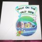 Handmade Children's Greeting Card Walk on the Wild Side with SpongeBob & Friend Upcycled