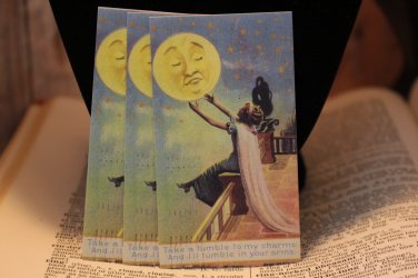 Woman Reaching for the Moon Romantic Jewelry Cards / Earring Cards / Place Cards