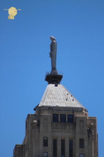 The Watchers on Chicago Board of Trade Building, Stone Guardians Atop of Building, Photography