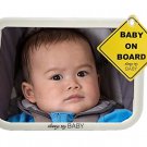 Baby Backseat Safety Mirror for Car- Glow in The Dark - Convex Shatterproof G...