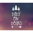 Baby on Board Arrow Trees Decal Vinyl Sticker|Cars Trucks Vans Walls Laptop| ...