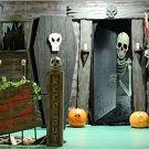 Haunted Halloween Skeleton Door Cover