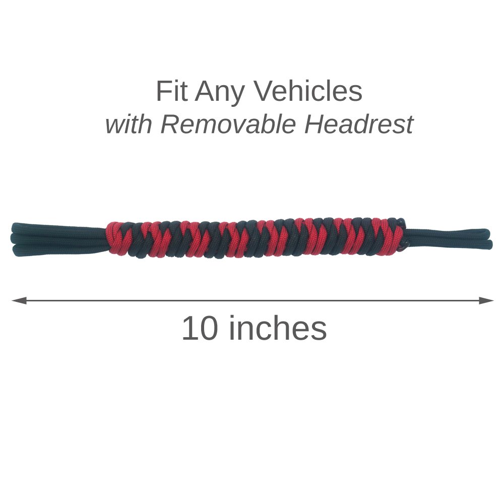 2x 10" Universal 550 Paracord Headrest Grab Handles f Jeep/SUV/Truck