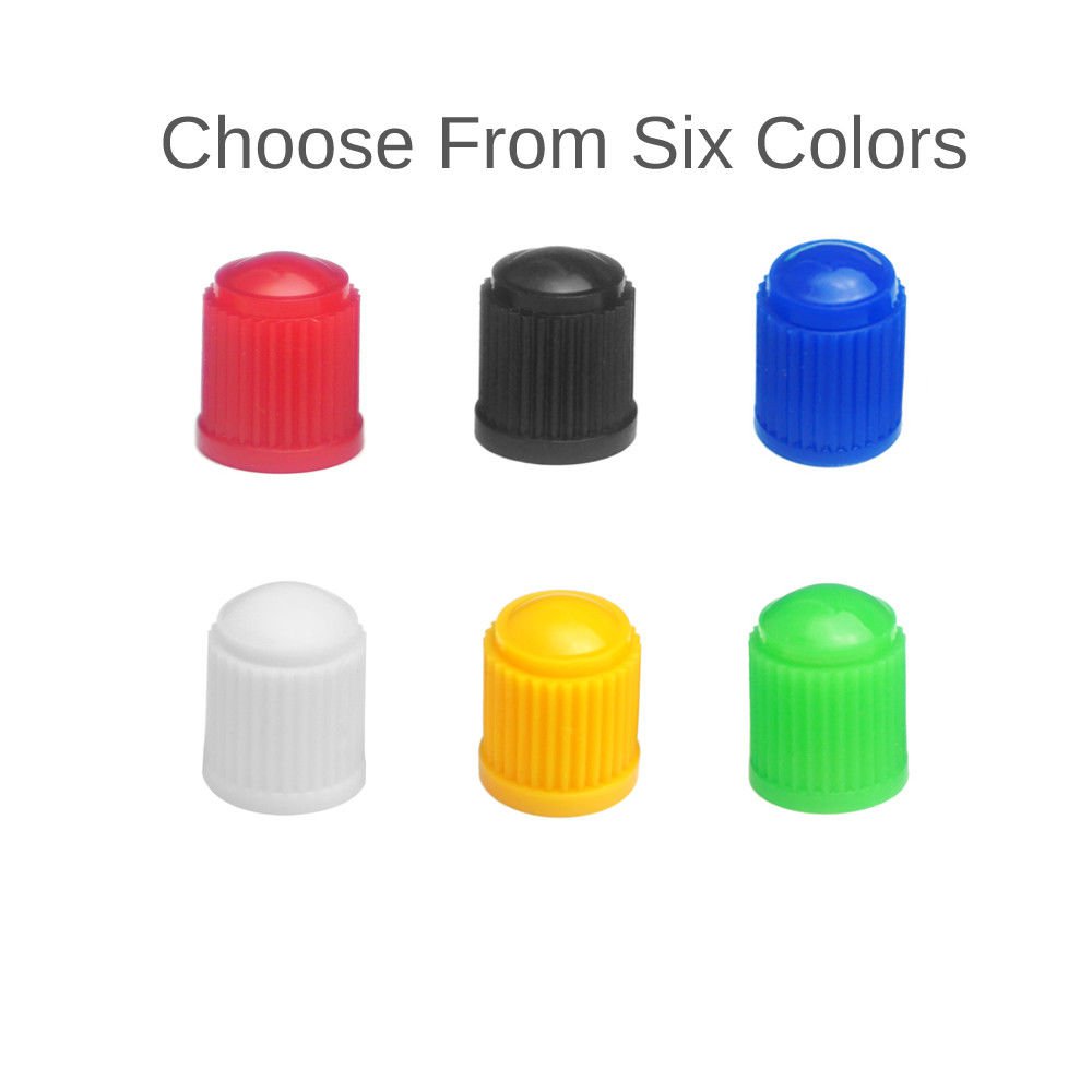 15 WT/BK/Red Tire Valve Stem CapCar RV Truck Trailer ATV UTV Bike