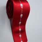 Halloween Symbol Skull RED 1 ROW SLIM
