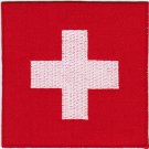 Switzerland Swiss Flag Badge Iron On Embroidered Patch