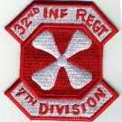 US 8TH ARMY 32ND INF REG 7TH DIVISION EMBROIDERY Embroidered Patch