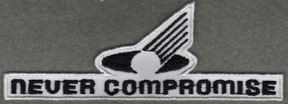 Never Compromise Golf Badge PGA Iron On Embroidered Patch