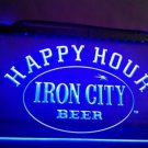 Iron City Beer Happy Hour Bar beer club pub LED Neon Light Sign home decor craft