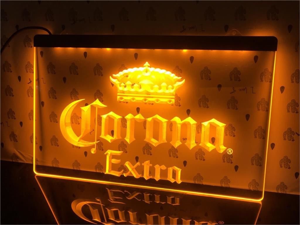 Corona Extra Beer Bar Pub Cafe Ad 3D led neon Light Sign decor mancave display
