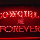 Cowgirls Are Forever Bar Pub Beer led Light Sign home decor wall bedroom garage