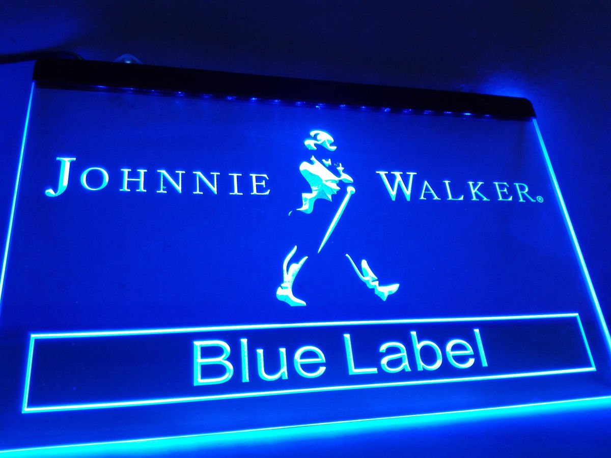 Johnnie Walker Blue Label bar beer 3D LED Neon Sign Light Bar Pub Club