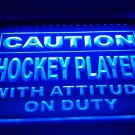 Caution Hockey Player LED Neon Light Sign home bar decor room man cave sport bar