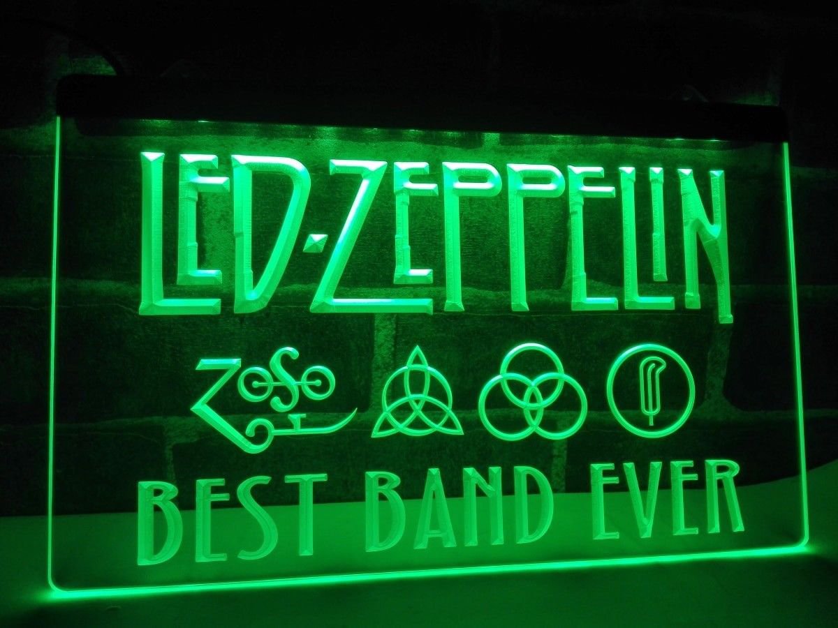 Best Band Ever Zeppelin 3D LED Neon Light Signbar club pub home decor wall craft