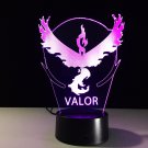 2018 New 3D LED night lights Pokemon Go Collection Team Valor Team