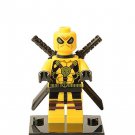 Yellow Deadpool Super Hero Lego Minifigure Toy