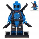 Blue Deadpool Super Hero Lego Minifigure Toy