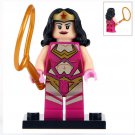 Wonder Woman Dressed In Pink Super Hero Lego Minifigure Toy