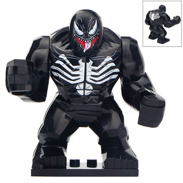 Big Size Venom Super Hero Spiderman Lego Minifigure Toy