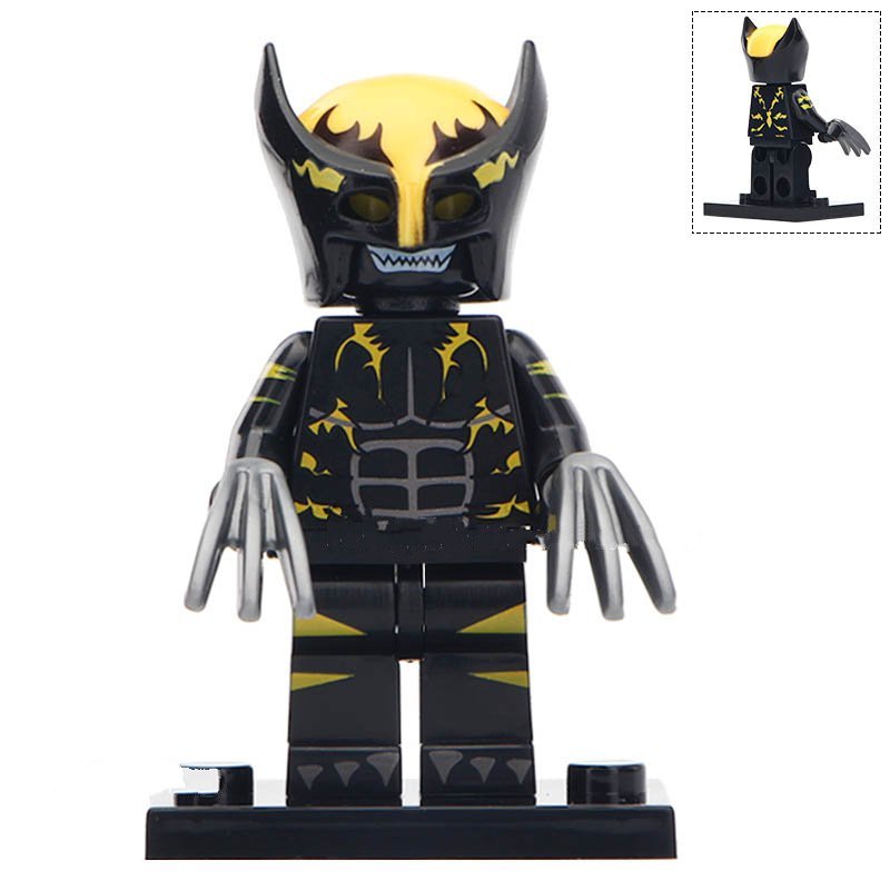 Mix Wolverine X Venom Custom Super Hero Xmen Lego Minifigure Toy